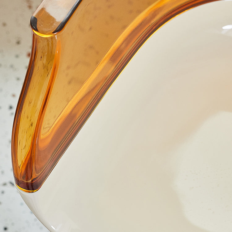 Sedia in plastica in stile glam sul bracciolo solido set di sedie da cucina sala da pranzo