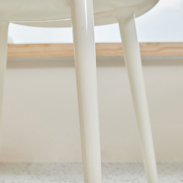 Sedia in plastica in stile glam sul bracciolo solido set di sedie da cucina sala da pranzo