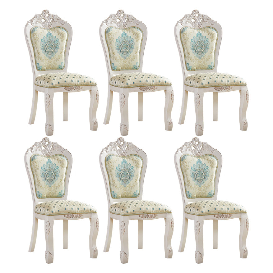 Upholstered European Style Restaurant Side Chair Open White Dining Chair