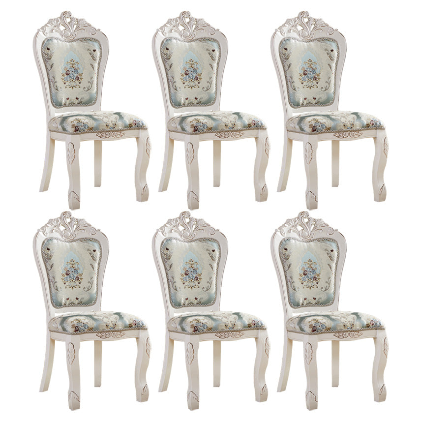 Upholstered European Style Restaurant Side Chair Open White Dining Chair