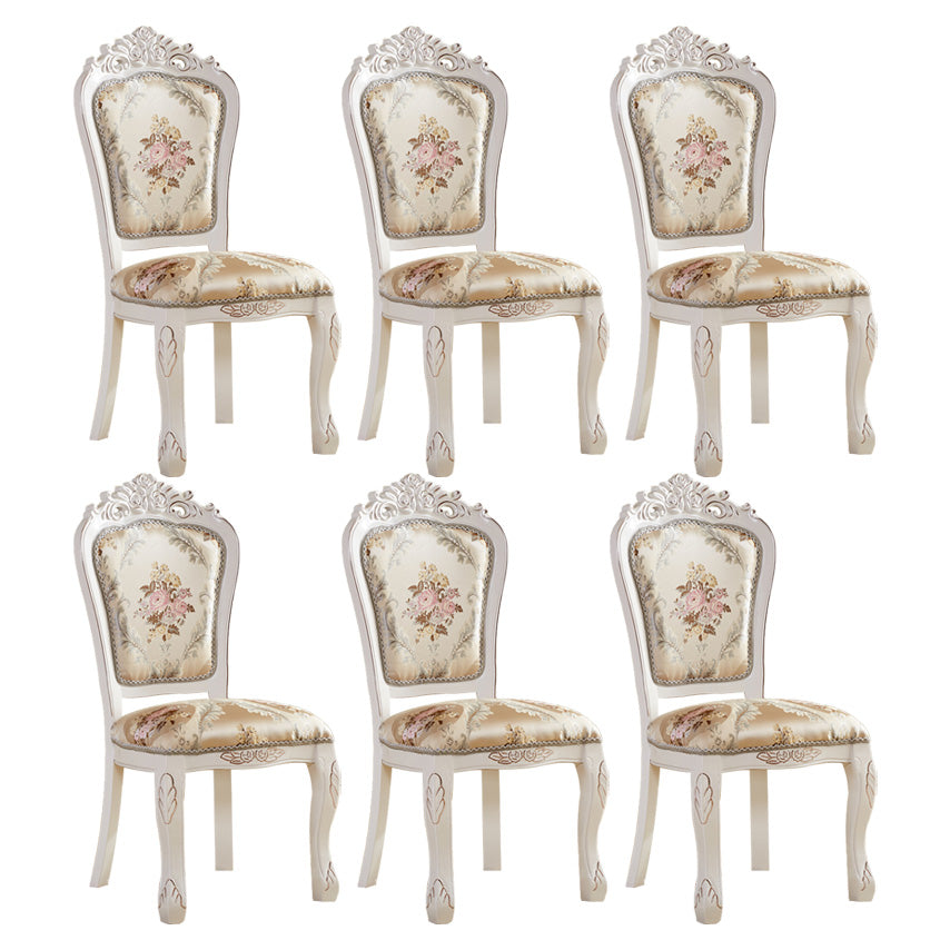 Upholstered European Style Restaurant Side Chair Open White Dining Chair