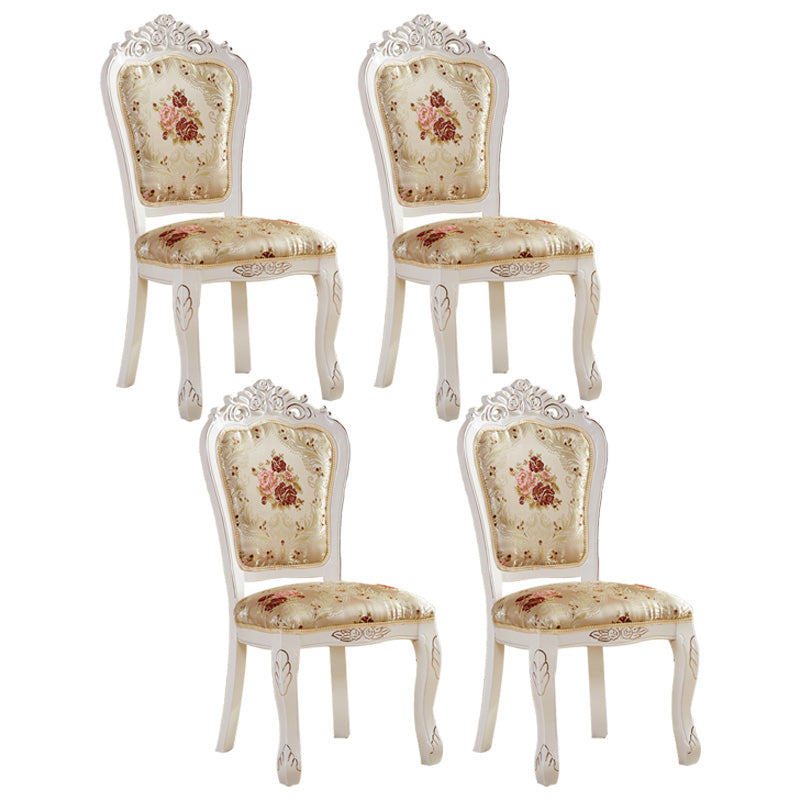 Upholstered European Style Restaurant Side Chair Open White Dining Chair