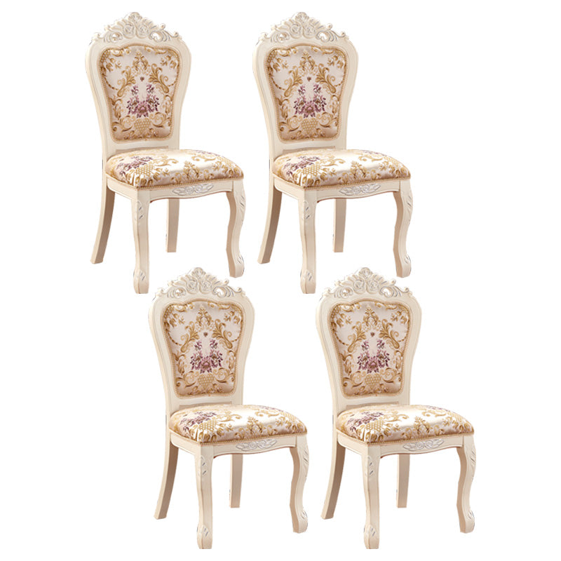Upholstered European Style Restaurant Side Chair Open White Dining Chair