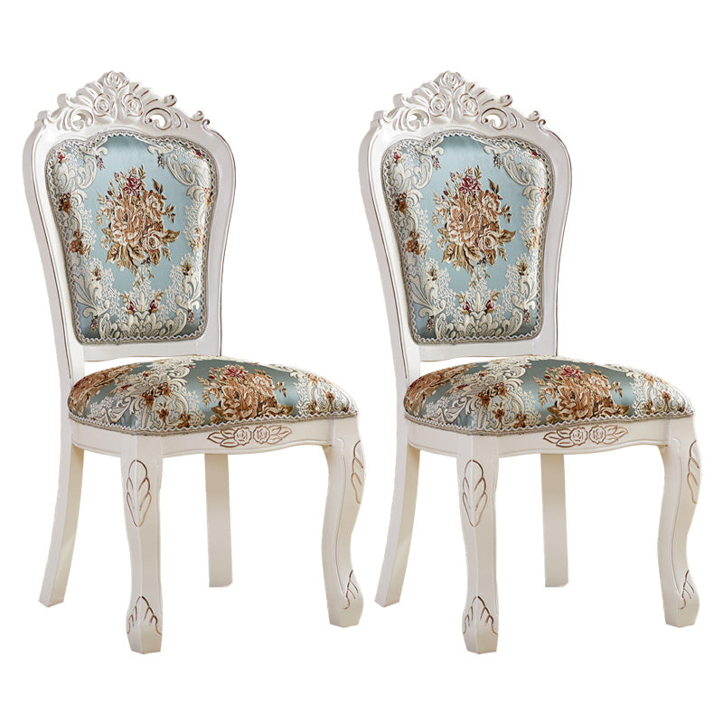 Upholstered European Style Restaurant Side Chair Open White Dining Chair