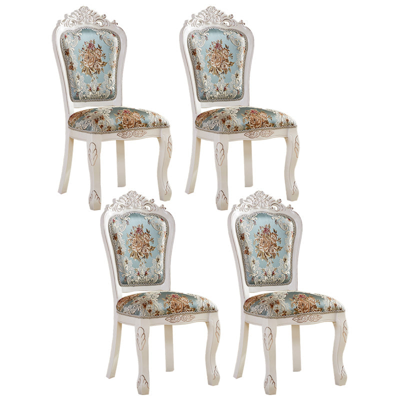 Upholstered European Style Restaurant Side Chair Open White Dining Chair