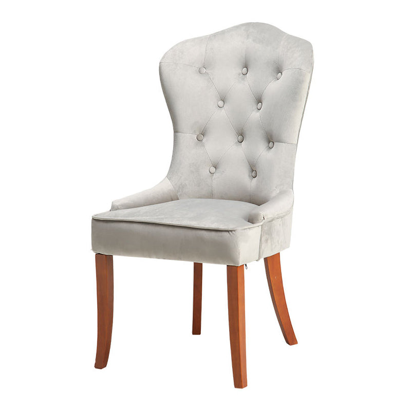 Nordic Style Solid Wood Dining Room Chair Upholstered Armless Chair for Home Use