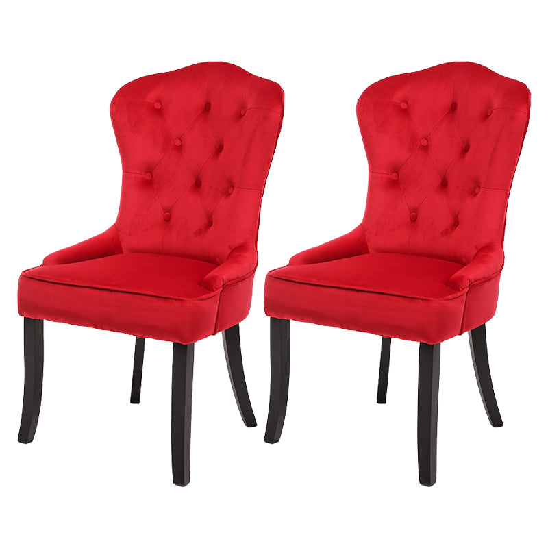 Nordic Style Solid Wood Dining Room Chair Upholstered Armless Chair for Home Use