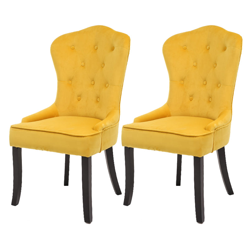 Nordic Style Solid Wood Dining Room Chair Upholstered Armless Chair for Home Use