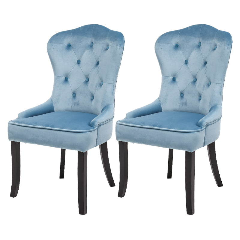 Nordic Style Solid Wood Dining Room Chair Upholstered Armless Chair for Home Use