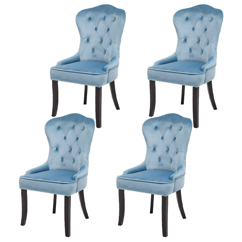 Nordic Style Solid Wood Dining Room Chair Upholstered Armless Chair for Home Use