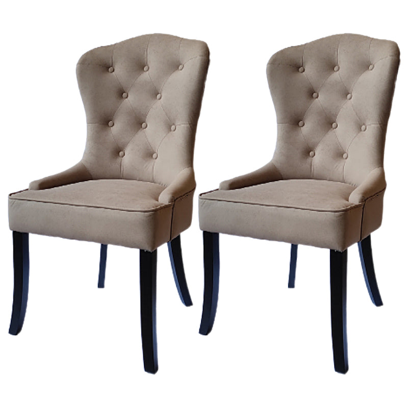 Nordic Style Solid Wood Dining Room Chair Upholstered Armless Chair for Home Use