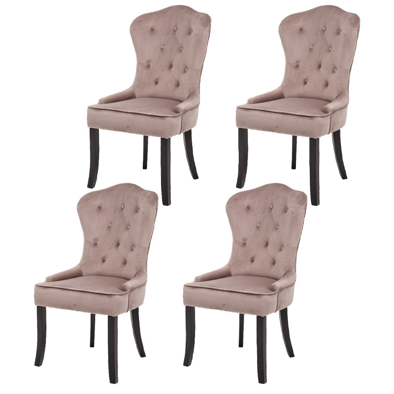 Nordic Style Solid Wood Dining Room Chair Upholstered Armless Chair for Home Use