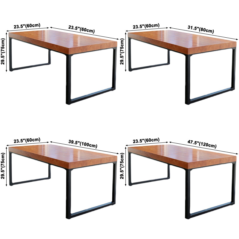 Rectangle Dinette Table Industrial Solid Wood Dinner Room Kitchen Table for Indoor