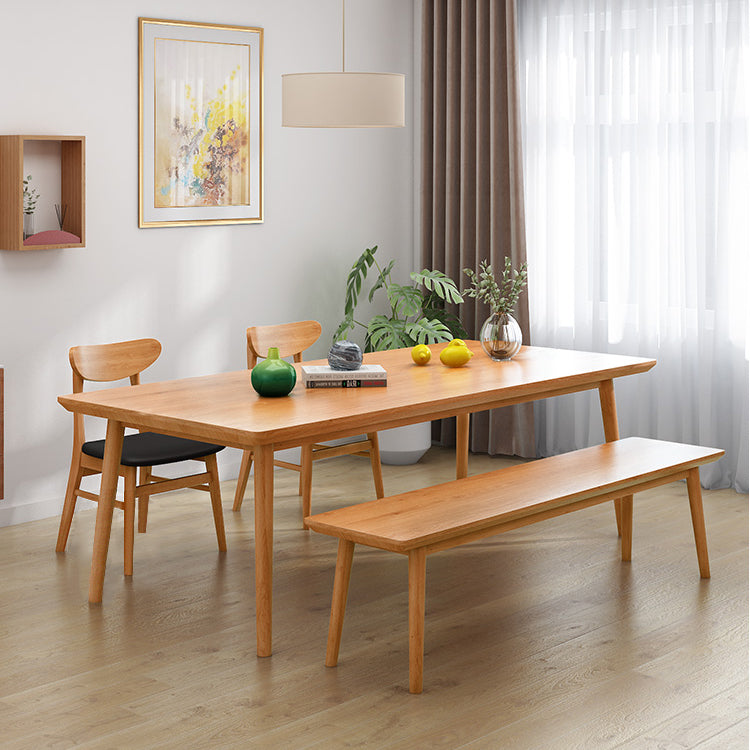Mesa de cocina de madera sólida de pino mesa de comedor rectangular moderna con 4 patas para restaurante