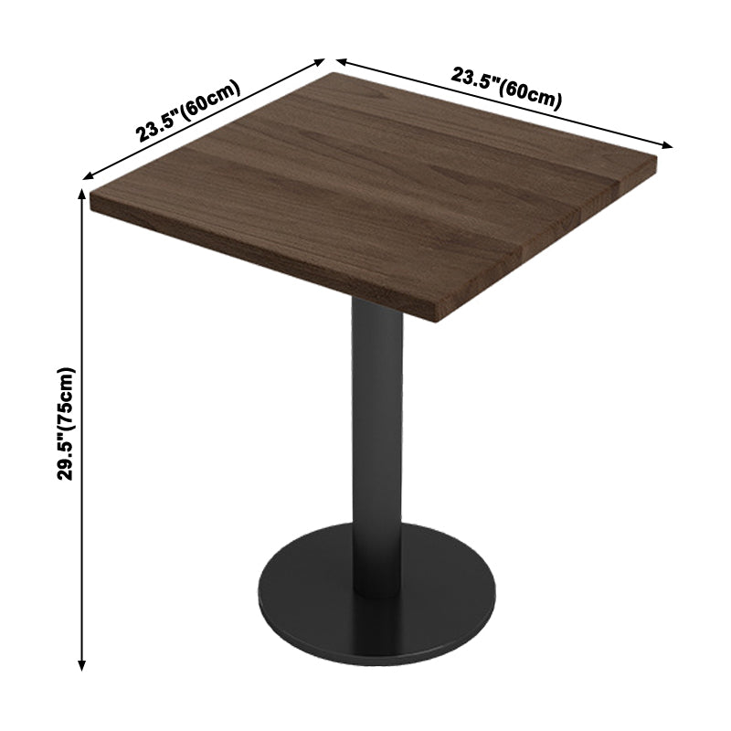 Industrial Dining Room Table Solid Wood Table with Black Base for Home Kitchen Dinner