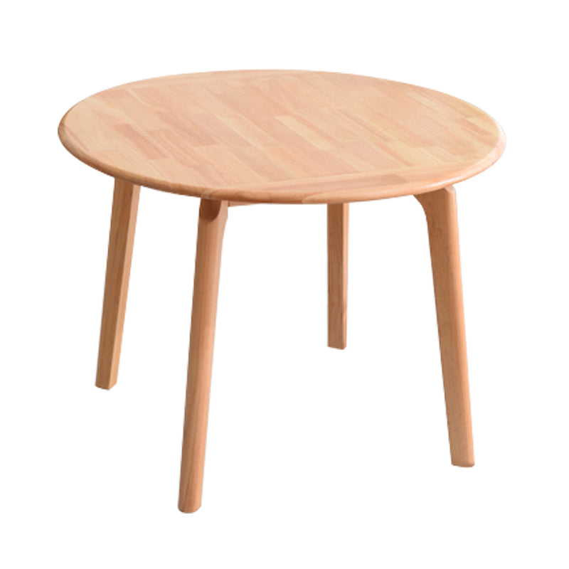 Modern Rubberwood Wood Table 4 Legs Round Home Kitchen Dinner Furniture