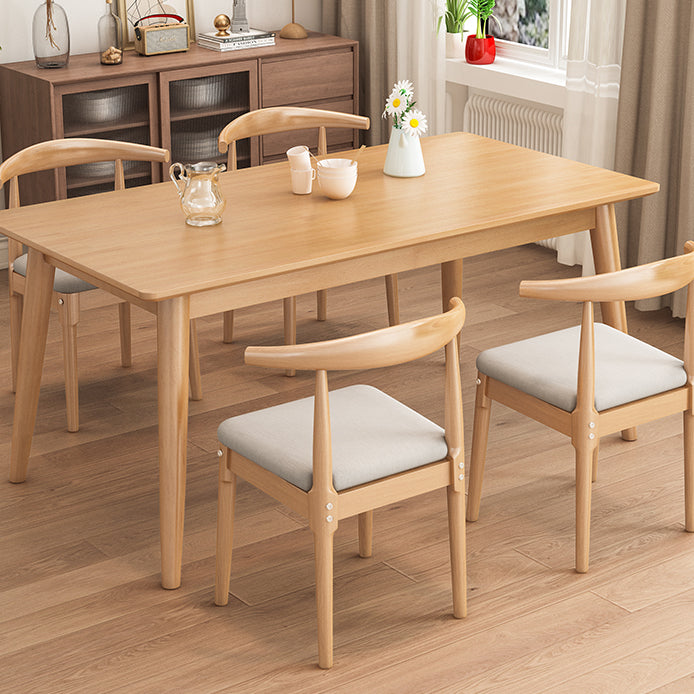 Minimalistische Küche Massivholz Esstisch Rechteck Standard Esstisch mit 4 Beinbasis