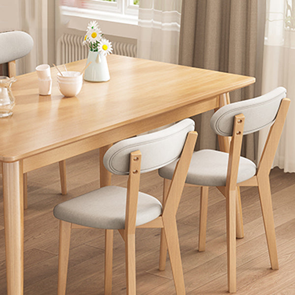 Minimalistische Küche Massivholz Esstisch Rechteck Standard Esstisch mit 4 Beinbasis