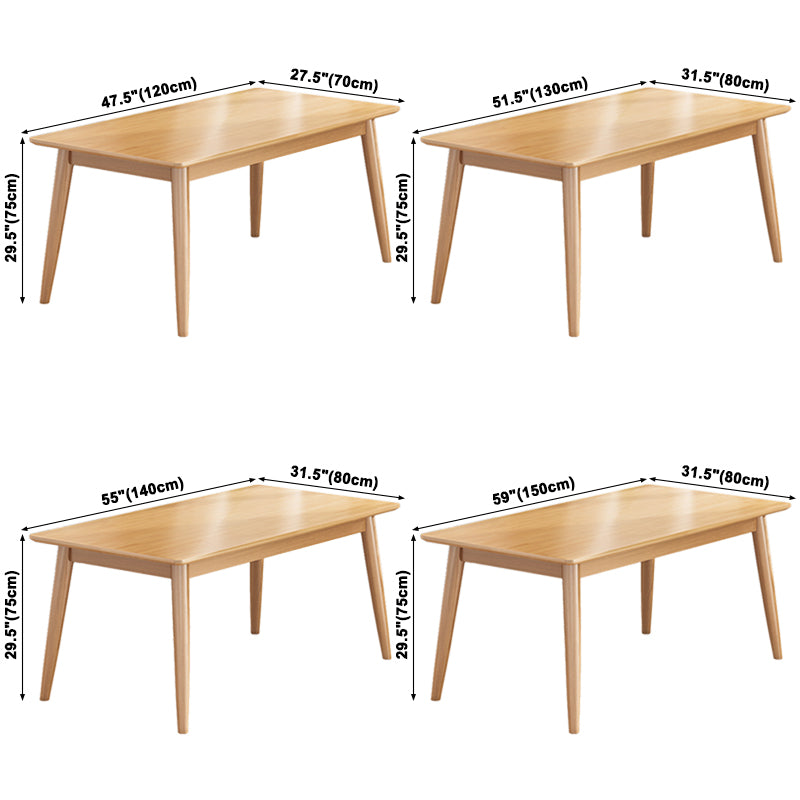 Minimalistische Küche Massivholz Esstisch Rechteck Standard Esstisch mit 4 Beinbasis
