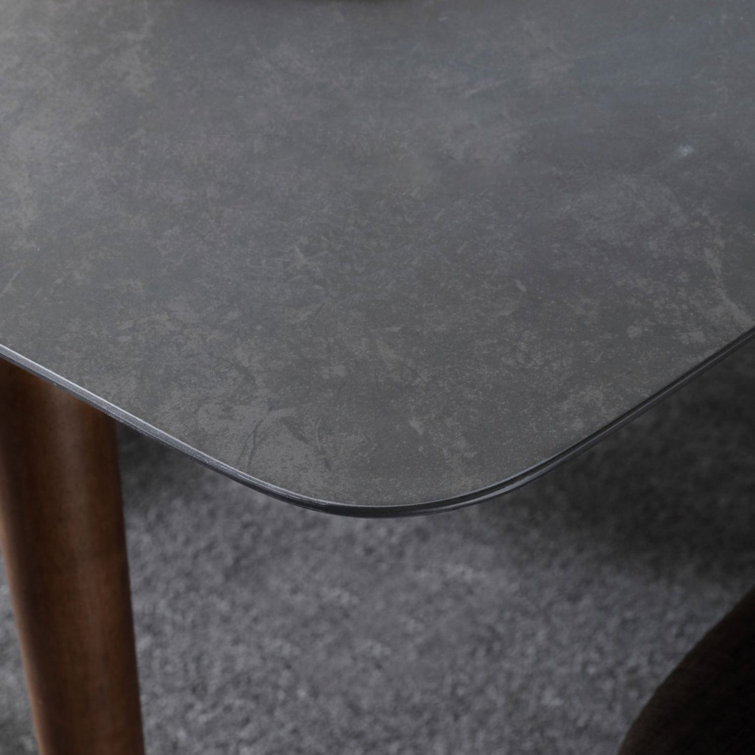 Stile contemporaneo Home Sinterizzato Sinterizzato Tavolo da pranzo Tavolo a forma di rettangolo con 4 gambe Base