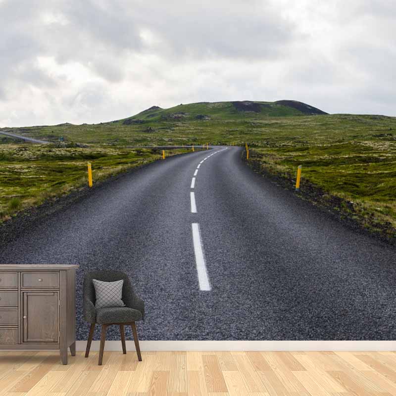 Mildew Resistant Road Wall Mural Wallpaper for Guest Room Decoration