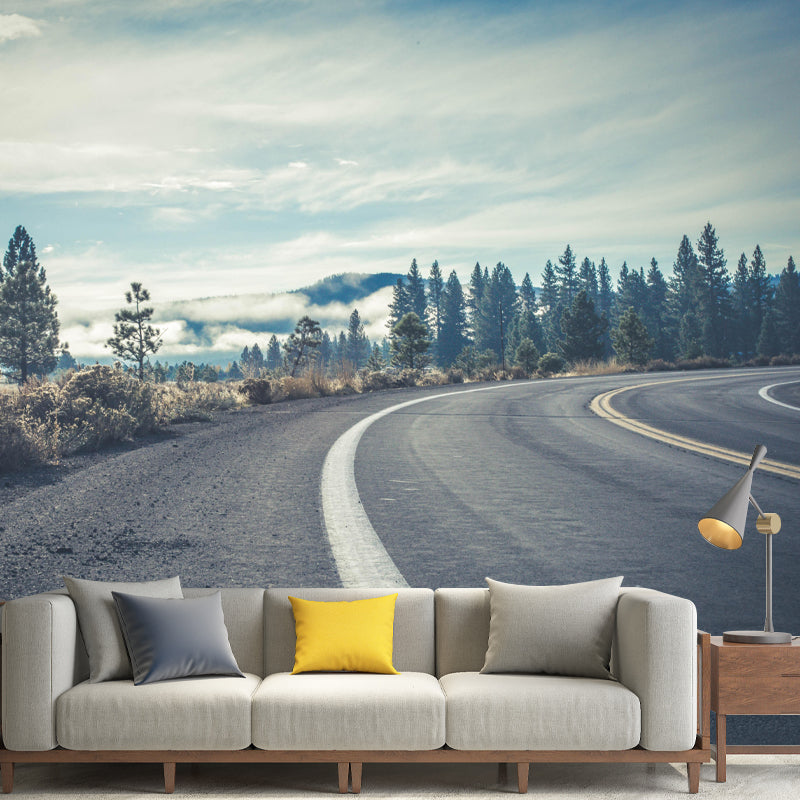 Customized Road Wall Mural Environment Friendly Wallpaper for Home Decoration