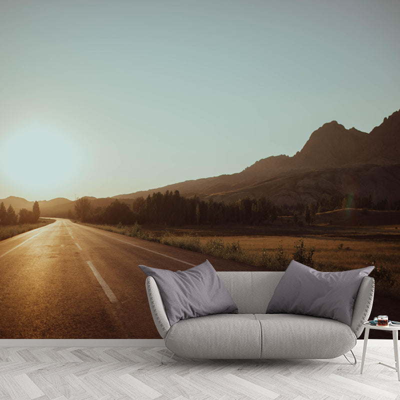 Customized Road Wall Mural Eco-friendly Wallpaper for Guest Room Decoration