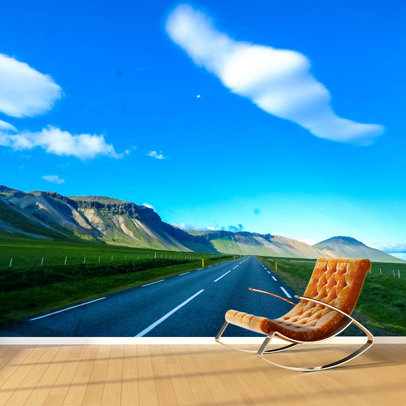 Customized Road Wall Mural Eco-friendly Wallpaper for Guest Room Decoration