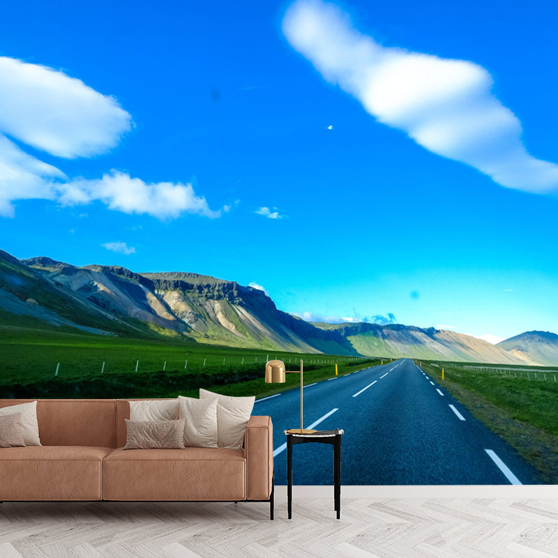 Customized Road Wall Mural Eco-friendly Wallpaper for Guest Room Decoration