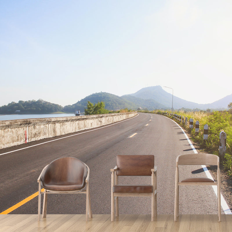 Customized Road Wall Mural Eco-friendly Wallpaper for Guest Room Decoration