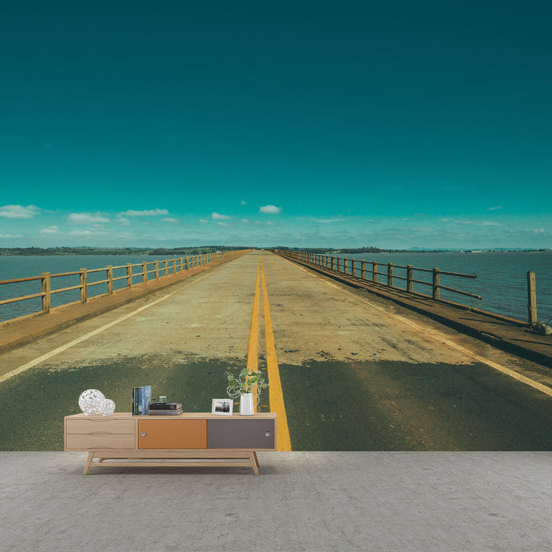 Customized Road Mural Environment Friendly Wallpaper for Bedroom Decoration