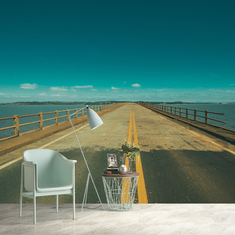 Customized Road Mural Environment Friendly Wallpaper for Bedroom Decoration