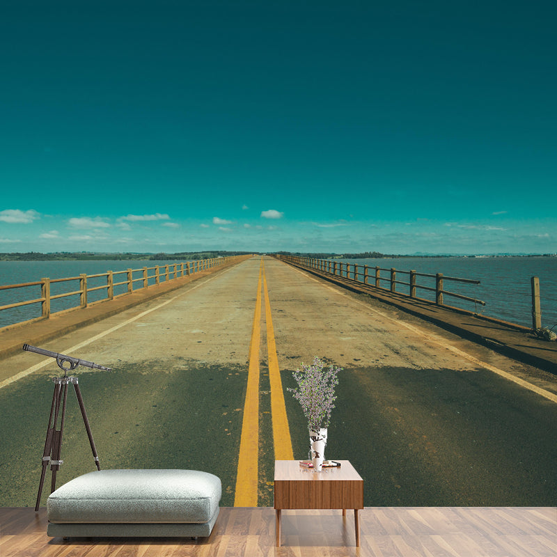 Customized Road Mural Environment Friendly Wallpaper for Bedroom Decoration