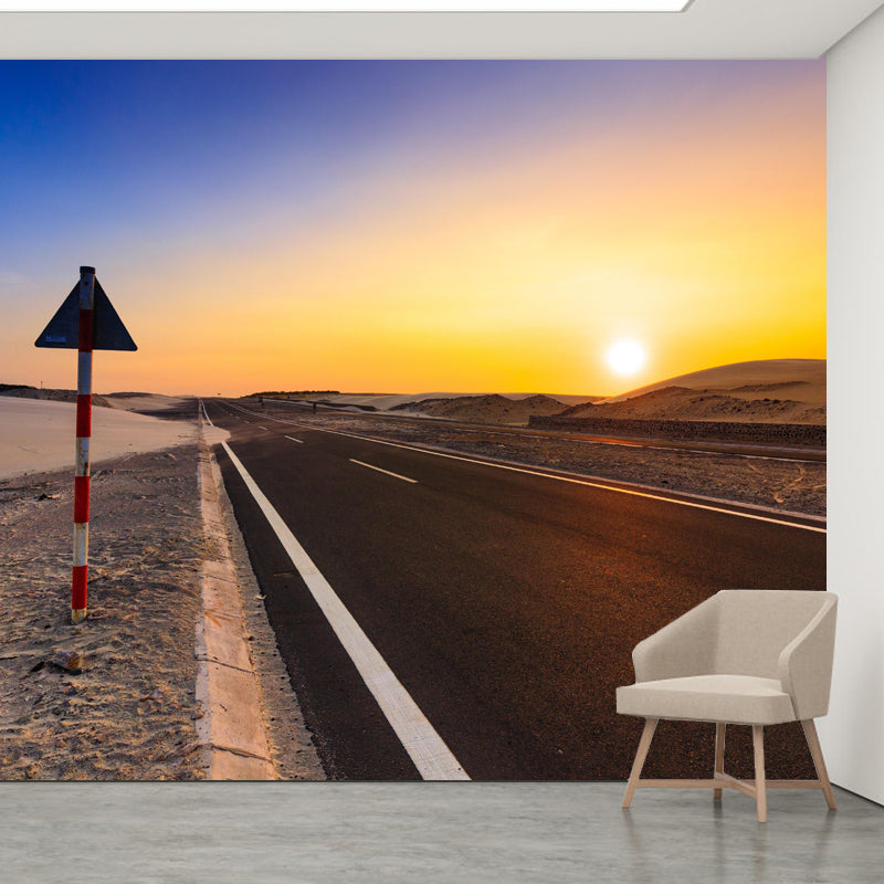 Customized Road Mural Environment Friendly Wallpaper for Guest Room Decoration