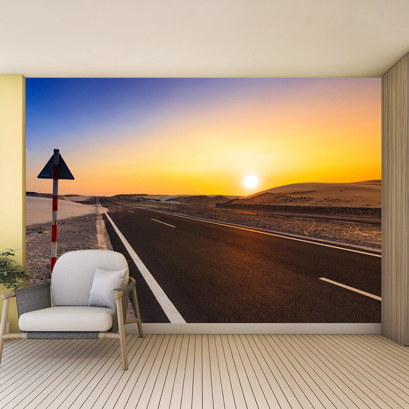 Customized Road Mural Environment Friendly Wallpaper for Guest Room Decoration