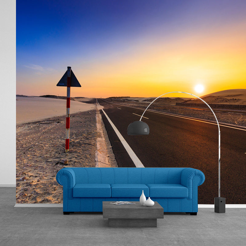 Customized Road Mural Environment Friendly Wallpaper for Guest Room Decoration
