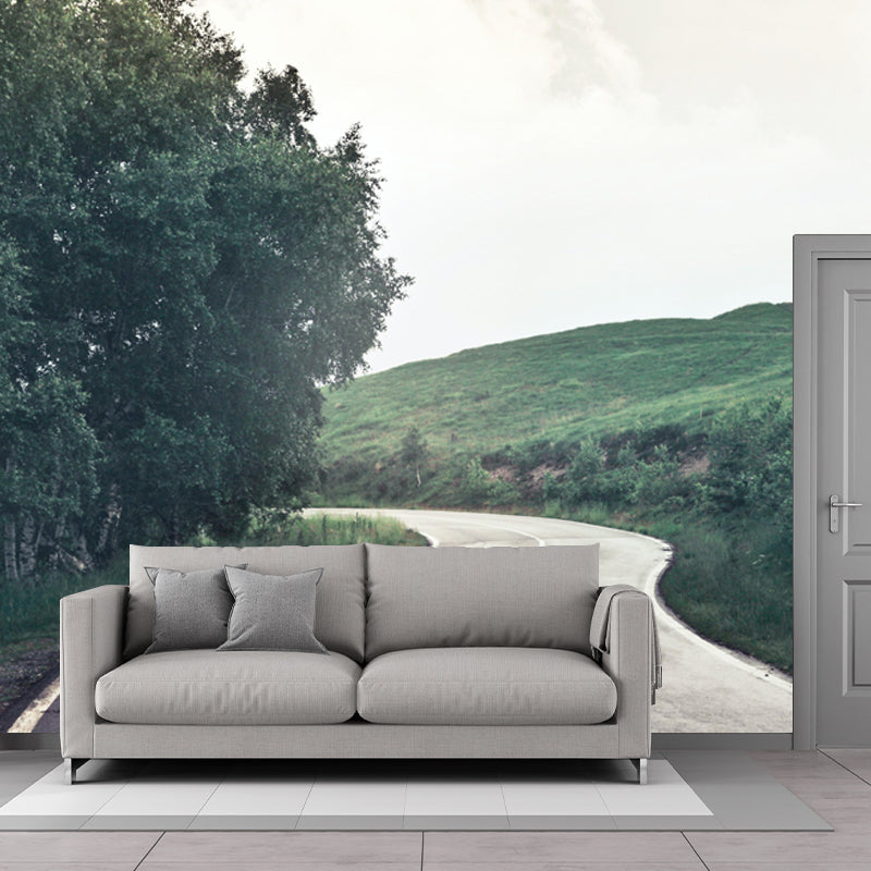 Customized Road Wall Mural Environment Friendly Wallpaper for Guest Room Decoration