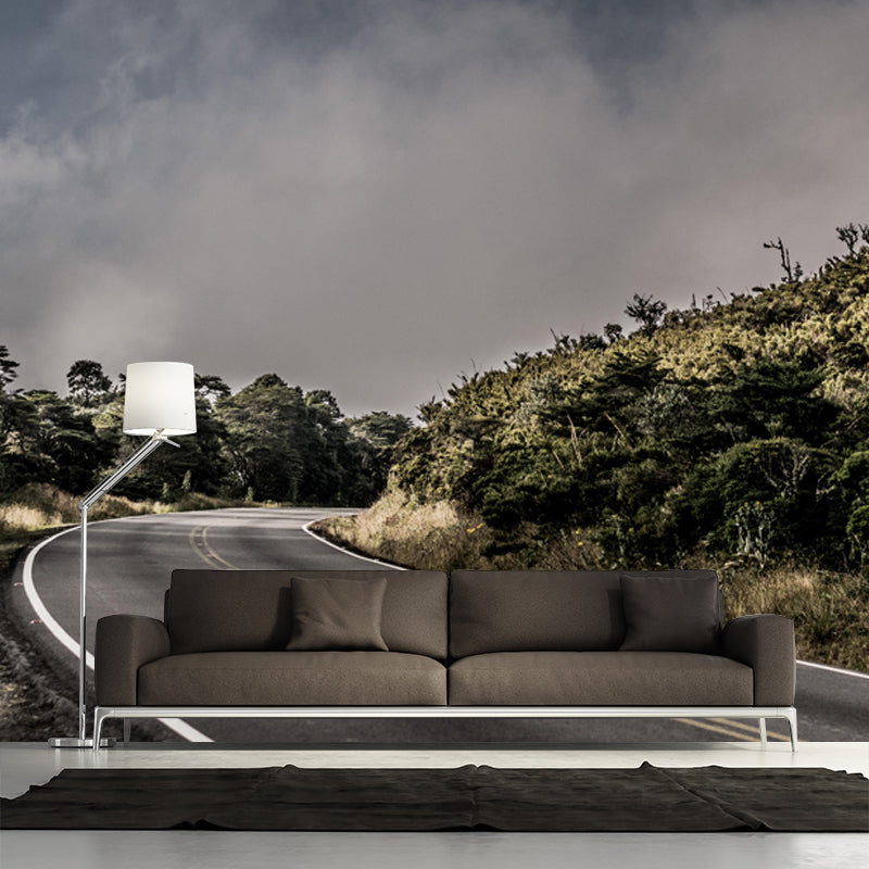 Customized Road Wall Mural Environment Friendly Wallpaper for Guest Room Decoration