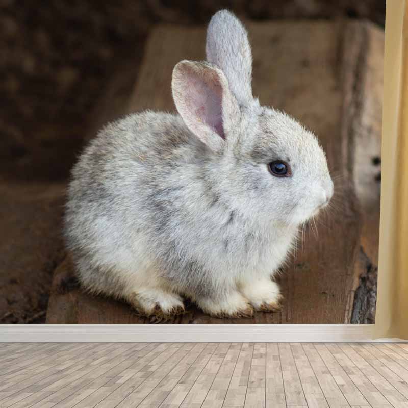 Customized Lovely Rabbit Mural Environment Friendly Wallpaper for Guest Room