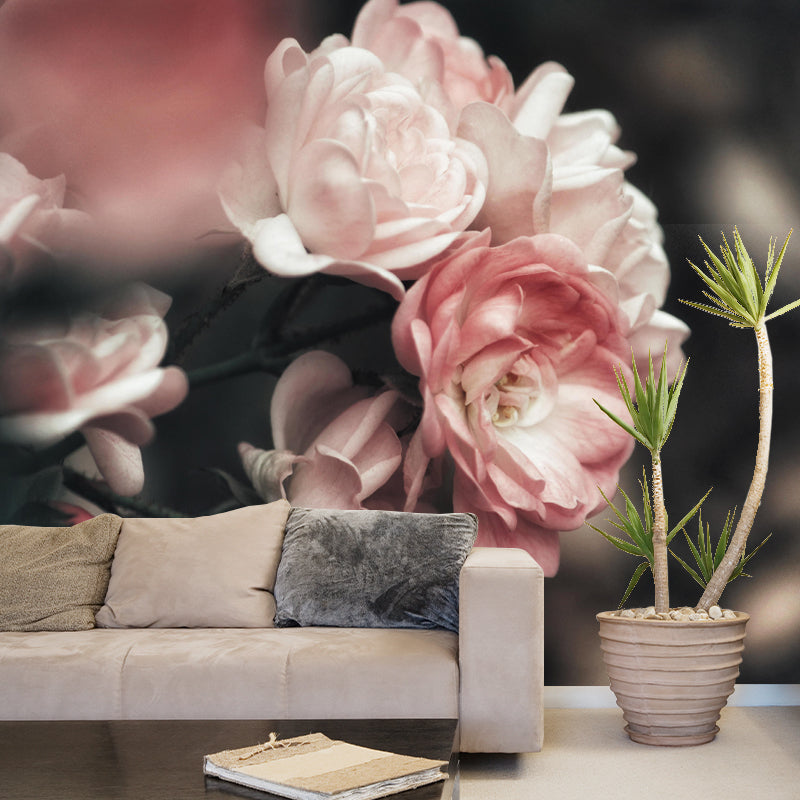 Horizontal Photography Rosaceae Wall Mural for Living Room Girls Bedroom