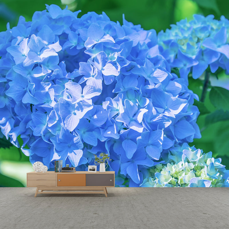 Horizontal Photography Hydrangea Wall Mural for Living Room Girls Women Bedroom