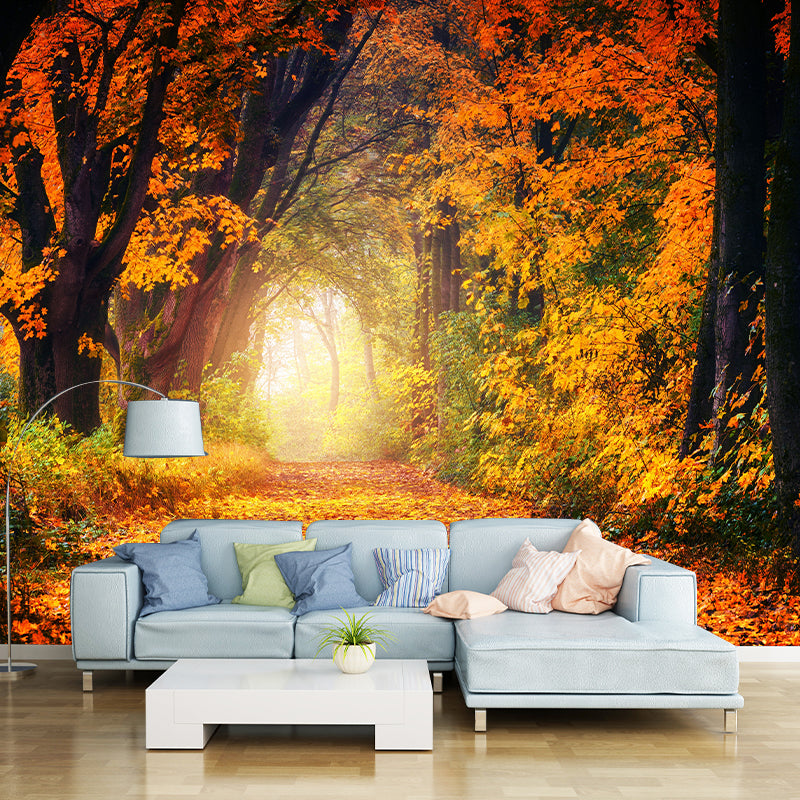 Autumn Forest Scenery Wall Covring for Girls' Bedroom Home Decor, Waterproofing