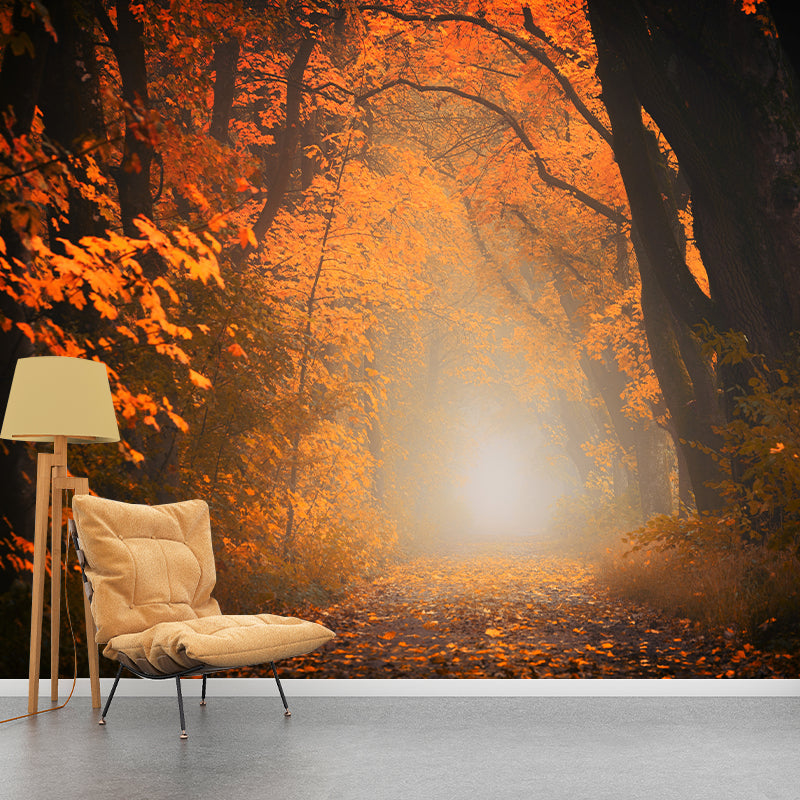 Autumn Forest Scenery Wall Covring for Girls' Bedroom Home Decor, Waterproofing