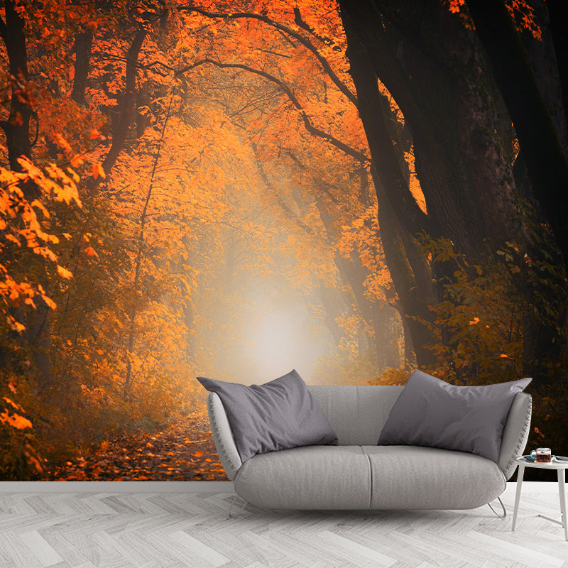 Autumn Forest Scenery Wall Covring for Girls' Bedroom Home Decor, Waterproofing