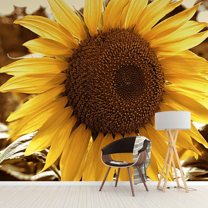 Yellow Sunflower Wall Mural Decals Home Decoration Girls' Bedroom Wall Decor