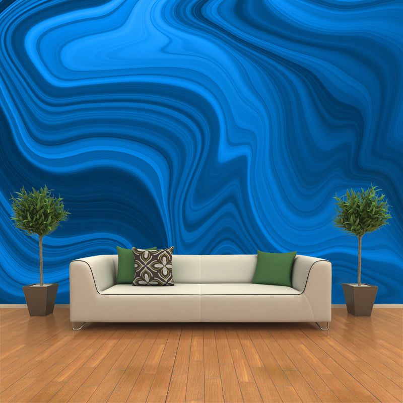 Abstract Water-Resistant Wall Covering for Reading Room, Made to Measure
