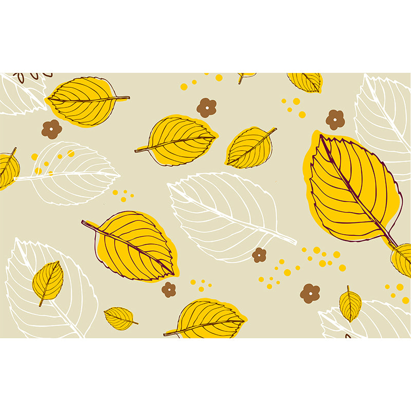 Plant Illustration Mural Wallpaper Modern Living Room Wall Decor, Made to Measure