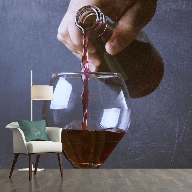 Modern Wine Bar Wall Decor Murals Wine Decoration Stain Resistant, Personalised Size