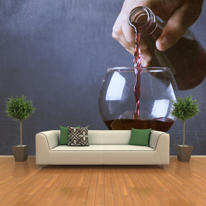 Modern Wine Bar Wall Decor Murals Wine Decoration Stain Resistant, Personalised Size
