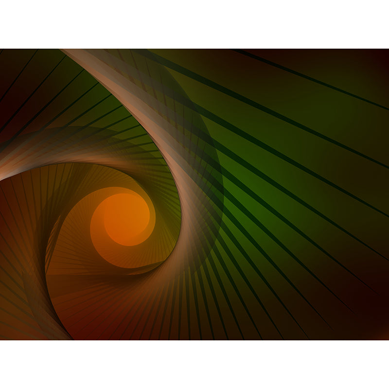 Modern Abstract Illustration Wall Mural Mildew Resistant Wall Decor for Living Room